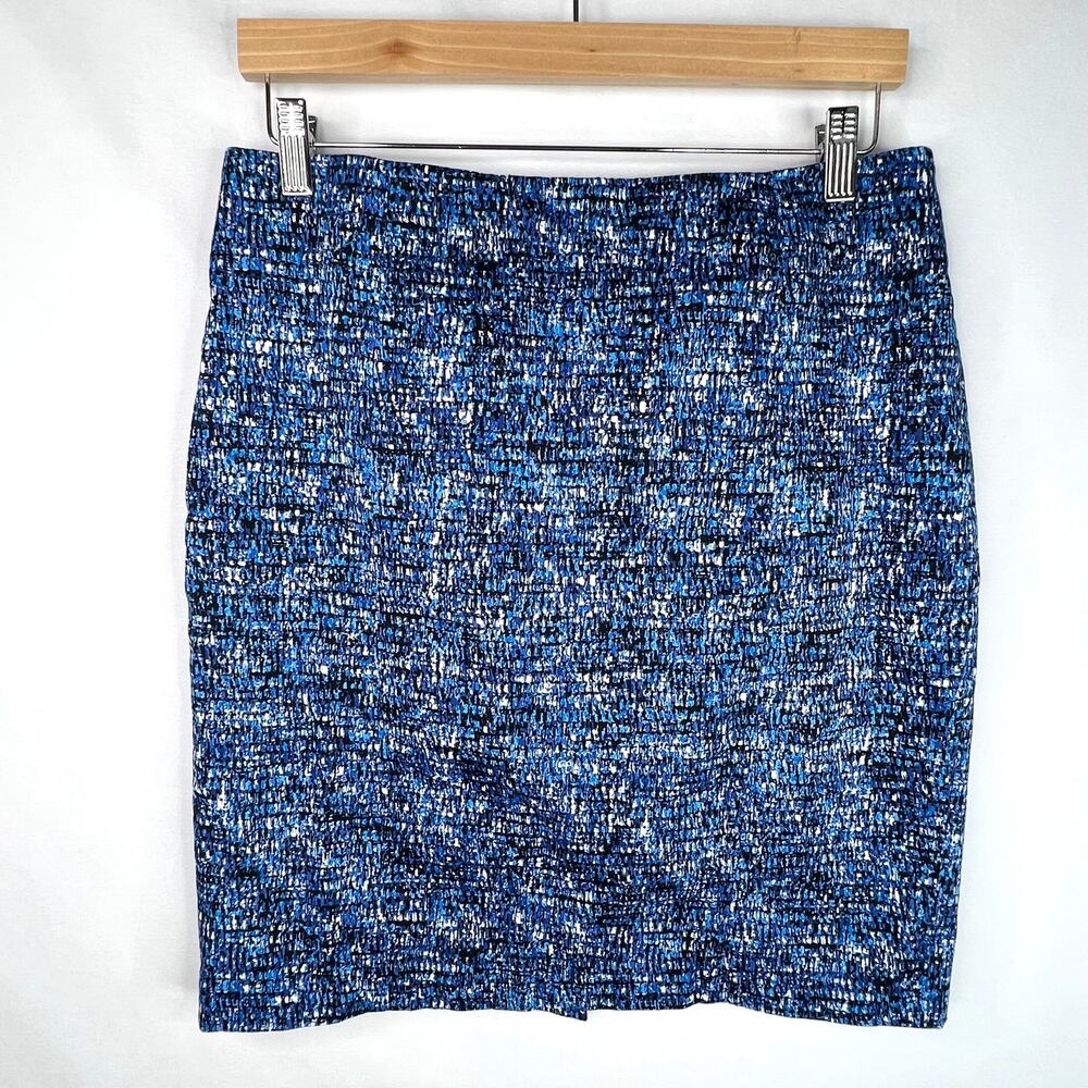 DKNY Blue Patterned Pencil Skirt 12
